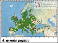 Verbreitung Argynnis paphia